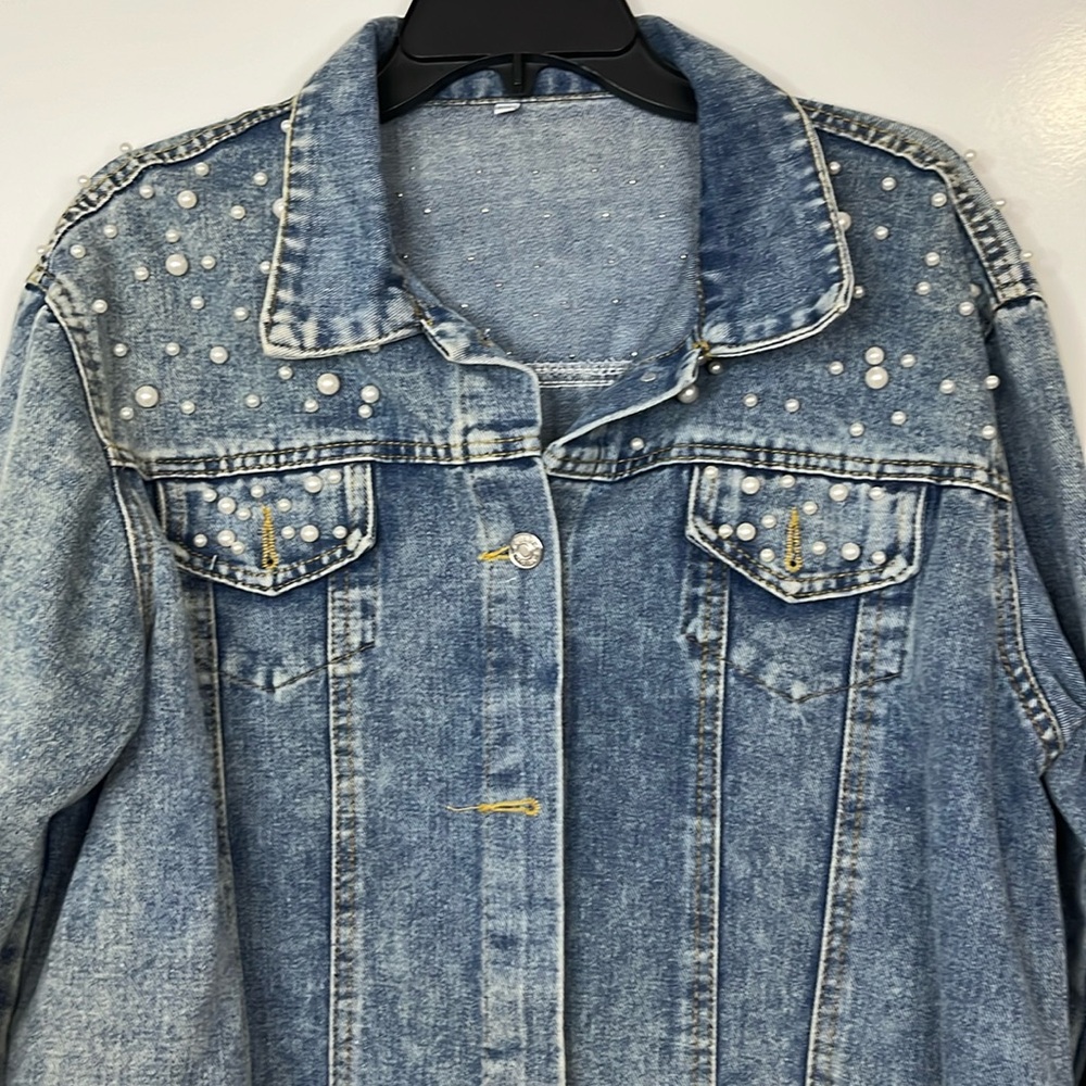 Pearl Denim Jacket “Nana” XXL
